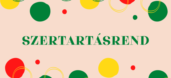 Szertartásrend  - 2026.04.19.