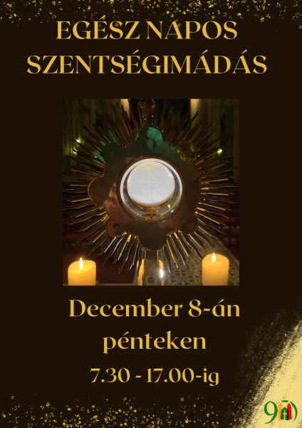 Egész napos szentségimádás 2023 dec