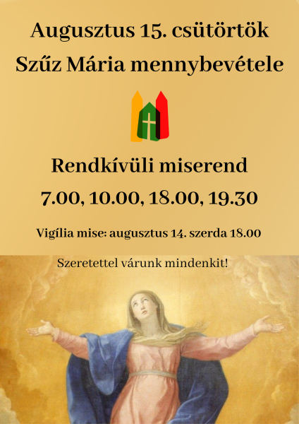 2024. augusztus 15. miserend