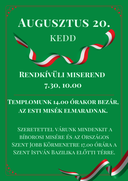 augusztus 20. szentistván