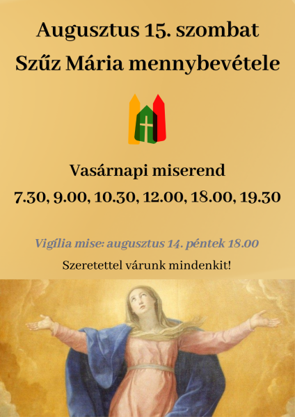 Augusztus 15 - 2026