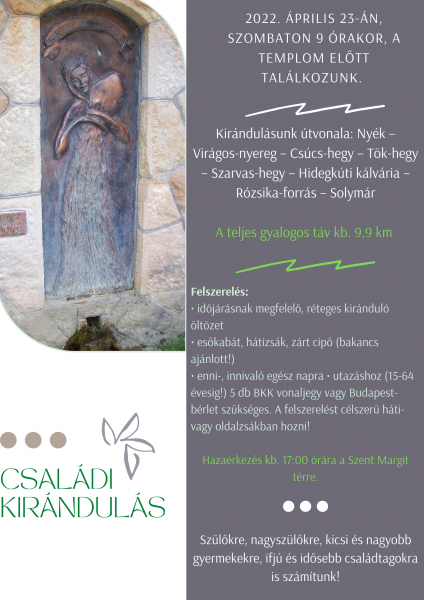 Családi kirándulás plakát - 2022.04.23.